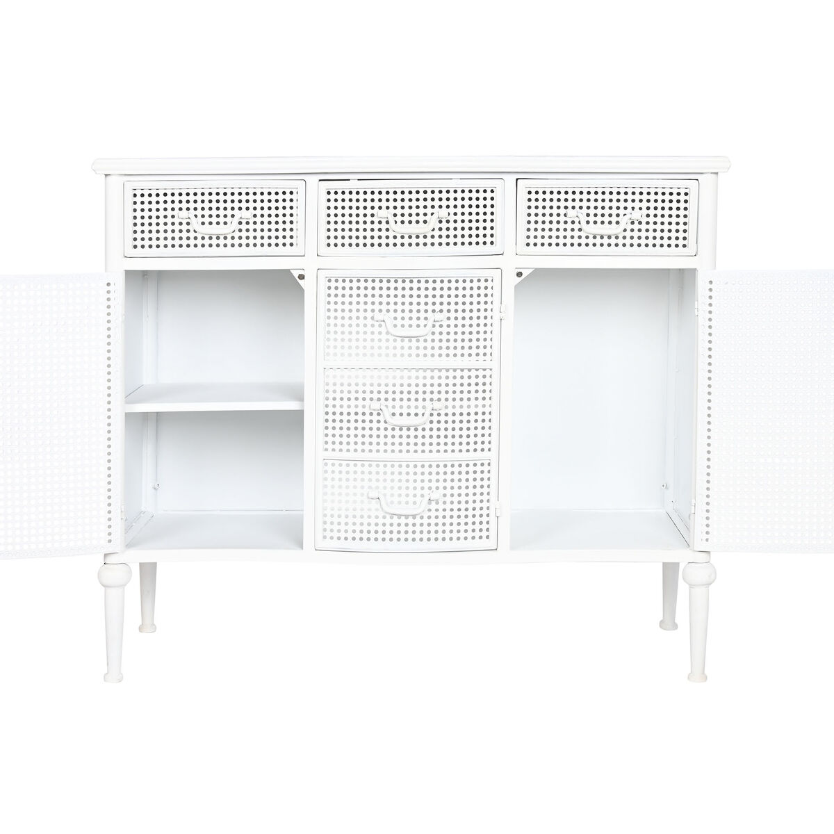 Бюфет Home ESPRIT Бял Метал 101 x 42 x 85 cm